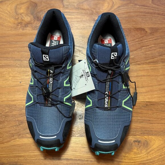 Salomon Women's Speedcross 4, Poseidon/Eggshell Blue/Black, 9.5 US - Picture 4 of 12